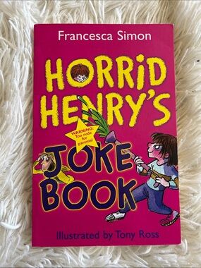 Horrid Henry's Joke Book - Pink and Yellow Cover, gross, slime
